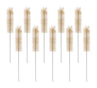 BorinGlass Brosses pour Tubes À Essai, Lot de 10 Pièces, Poils Doux avec Manches Durables pour Laboratoire, Verrerie, Fioles, Béchers Et Tubes (Taille L)
