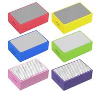 BORISCA 6 Pièces Éponge de Ponçage, Blocs de Ponçage, Tampon de Polissage Diamant, Éponges à Poncer, Cale a Poncer Diamant pour Carreaux, Céramique, Verre, Pierre (60#100# 200# 400#600#1000#)