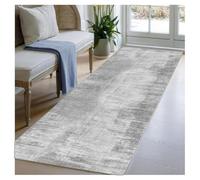 BORKOY Moquette de Couloir Longue 120x160 cm Vintage Gris Clair Antidérapant - Lavable en Machine Abstait Tapis de Sol pour Cuisine Devant Evier - Paillasson Entrée Salon Chambre Buanderie