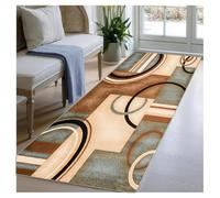 BORKOY Tapis de Passage Long Antidérapant Lavable en Machine 80x120 cm Beige Moderne Tapis de Couloir Doux Tapis Devant Evier Cuisine Salon Buanderie Salle de Bain Entrée Intérieur Paillasson