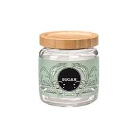 Bormioli 93346 Boîte de rangement de cuisine en verre bouchon en bambou sucre 750 ml