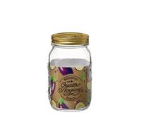 Bormioli - Bocal en Verre avec Couvercle 1 L, Transparente