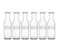 Bormioli Optima Fine Wine Lot de 6 bouteilles en verre transparent modernes pour servir du vin, de l'eau ou des jus faits maison, fabriquées en Italie 500 ml