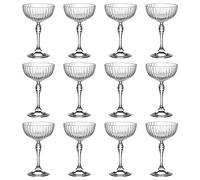 Bormioli Rocco 12x Clear 230ml America '20s Champagne Cocktail Soucoupes - Vintage Art Déco Coupé Lunettes pour vin, Espresso Martini