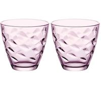 Bormioli Rocco 1662015 Flora Lot de 12 Eau en Verre de Couleur Rose, 26 cl