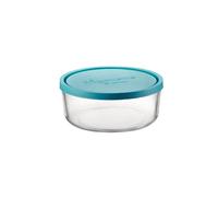 BORMIOLI ROCCO 1663025 Bormioli-Plat Rond en Verre avec Couvercle 30 cl, Transparent, 12