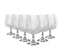 Bormioli Rocco 20 Ans « Amérique Brandy Lunettes - Art déco Vintage Cocktail Verres à Pied en Verre - 650 ML - Clair - Paquet de 12