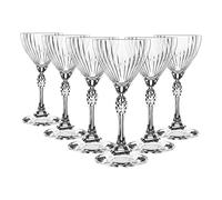 Bormioli Rocco 20 Ans « Amérique Nick & Nora Lunettes - Art déco Vintage Coupe des Lunettes pour vin, Martini Espresso - 140ml - Clear - Lot de 6