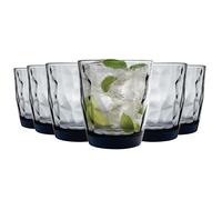 BORMIOLI ROCCO 24X Verres d'eau Diamond Diplôlés Tumbler 390ml Bleu