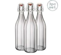 BORMIOLI ROCCO 3X OXFORD GLASSE BLANCHE BOUTEILLE JUS JUICE COCKTAIL JUG 1L