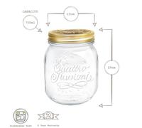 BORMIOLI ROCCO 3X Quattro Stagioni Verre STAGINE JAR CANISTER 700ML Effacer