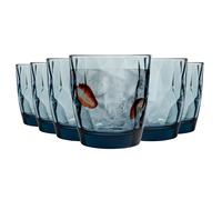 BORMIOLI ROCCO 6x Lunettes d'eau Diamant Diplômé Tumblers 300ml Bleu