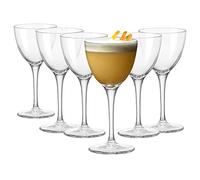 Bormioli Rocco Barman Novecento Nick & Nora Lunettes - Vintage Cocktail Art Déco Stemware pour vin, Martini Espresso - 155ml - Paquet de 12