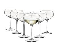 Bormioli Rocco Bartender Glass Champagne Coupé Soucoupes - Lunettes de Soucoupe à vin Mousseux de Prosecco Italien - 305ml - Clear - Pack de 12