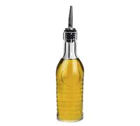 BORMIOLI ROCCO Bouteille en Verre Officina 1825 - pour Huile d'olive/vinaigre - Bec verseur en Acier Inoxydable - 268 ML