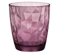 Bormioli Rocco Diamond Glass 1 pièce (couleur rock, violet, verres à boire 305 ml, lavables au lave-vaisselle, verre à eau, pour cocktails/eau)