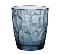 Bormioli Rocco Diamond Ocean Blue Bicchiere Acqua 30 cl Set 6 Pz In Vetro Colorato Blu