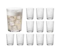 Bormioli Rocco Exclusiva Gin Fizz Verres, 340,2-481,9 g Verres à boire côtelés en verre de cristal étoilé avec traitement XLT - Verres à cocktail durables pour usage quotidien, résistants au