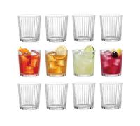 Bormioli Rocco Verres à cocktail Exclusiva – Lot 355, côtelés, verre cristal, XLT, lave-vaisselle