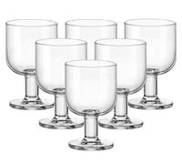 Bormioli Rocco Hosteria 091236 Lot de 6 verres à pied moyen, verre, 20 cl