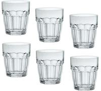 Bormioli Rocco Lot de 6 verres Rock Bar empilables de 390 ml, verres à cocktail et longdrinks, verres empilables de qualité bar, design café français, prise en main parfaite, incassables, passent au