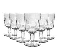 Bormioli Rocco Lunettes Romantique de vin Set - Vintage Verre taillé Italienne Gobelets pour Red Vin Blanc - 320ml - Paquet de 12