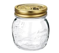 Bormioli Rocco Quattro Stagioni 79208 Lot de 12 bocaux à confiture avec couvercles dorés refermables 250 ml