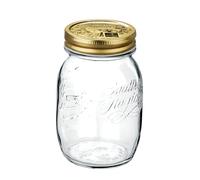 Bormioli Rocco Quattro Stagioni 79209 Lot de 12 bocaux à confiture avec couvercle doré refermable 500 ml