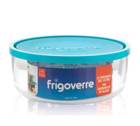 BORMIOLI ROCCO 1663026 Plat Rond en Verre avec Couvercle 1.25 L, Transparent, 18