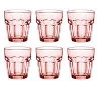 Bormioli Rocco Rock Bar Lounge Verre Whisky Pêche 27 ouleur pêche, verre trempé, lot de 6