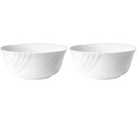 Bormioli Rocco Salad Bowl EBRO White CM.23, Opal Glass, 1pc (Lot de 2)
