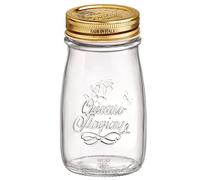 BORMIOLI ROCCO- Set de 12 bocaux/pots a confiture conserve 20 n verre avec couvercles 56mm - Quattro Stagioni - Or,Transparent