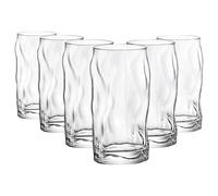 Bormioli Rocco Sorgente Highball Glasses - Jus Moderne Ridged Eau Cocktail Gobelets - 460ml - Paquet de 8