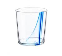 Bormioli Rocco, Stria Lot de 12 verres à eau bleus en verre coloré en pâte, 35,5 ord renforcé Secure Edge