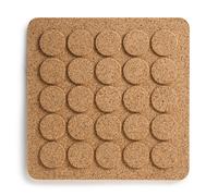 Born In Sweden Dessous de casserole carré Dots 20x20 cm Marron