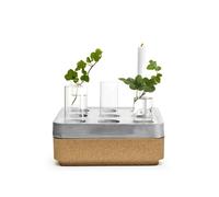 Born In Sweden Kit cadeau Stumpastaken Small aluminium. support en liège naturel. lot de 4 vases. allumettes