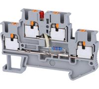 Borne à double étage pour diodes Phoenix Contact PTTB 2,5-LA24 RD avec voyant lumineux pour 12-30 V, raccordement Push-In Tension nominale