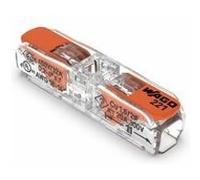 Borne à levier wago pour tous types de conducteur - 2 x 4 mm² en ligne - 60 pièces - 221-2411 G
