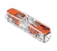 Borne à leviers pour 2 fils tous types 4mm² Wago 221-2411