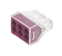 Borne à poussoir 6 broches Wago 24A, lot de 50