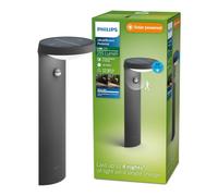 Philips Borne solaire Tyla – LED 255 lm, capteur IR, IP44 – Anthracite