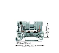 Borne de base WAGO 769-176 5 mm ressort de traction Affectation: L gris 100 pc(s)