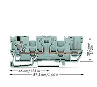 Borne de base WAGO 769-181 5 mm ressort de traction Affectation: L gris 50 pc(s)