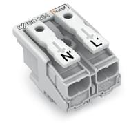 Borne de branchement secteur WAGO 294-8022 flexible: - rigide: 0.5-2.5 mm² Nombre de pôles: 2 blanc 1000 pc(s)
