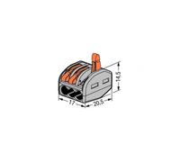 Borne de connexion universelle 222 pour fils souples et rigides X10 WAGO