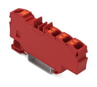 Borne de distribution WAGO avec bouton-poussoir, Ex e II rouge 12 pcs