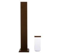 Borne de Jardin 80cm Carré Marron pour Ampoule E27