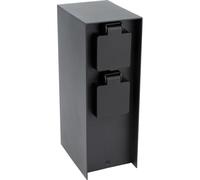 Zenitech – Multiprise de jardin à fixer – 4x16A IP44 – Aluminium noir