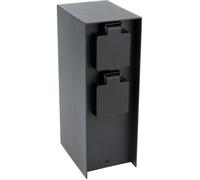 Zenitech – Multiprise de jardin à fixer – 4x16A IP44 – Aluminium noir