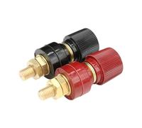 Borne de jonction puissance M5 M6 M8 M10, ensemble noir et rouge | Poteaux conducteurs en cuivre for le câblage de la batterie et de la jonction d'alimentation(M10 Set,5 pairs)